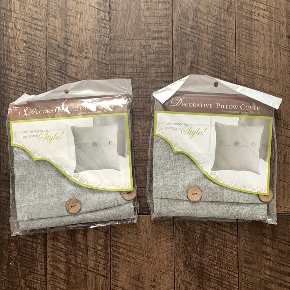 Decorative Pillow Cover Set - Gray